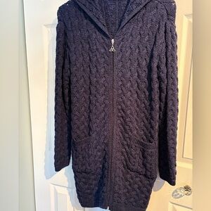 Navy Cable Knit Cardigan